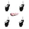 Service Caster 3 Inch Black Hooded Neoprene Rubber 5/16 Inch Threaded Stem Casters SCC, 4PK SCC-TS03S310-NPRB-BK-5161810-4 - alternate 4